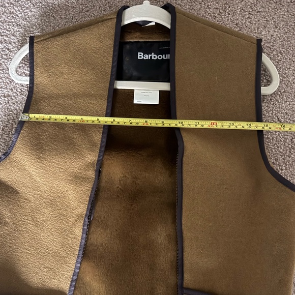 🆕 NWOT Barbour Warm Pile Waistcoat Zip-In Liner Brown - 34 - Picture 11 of 11
